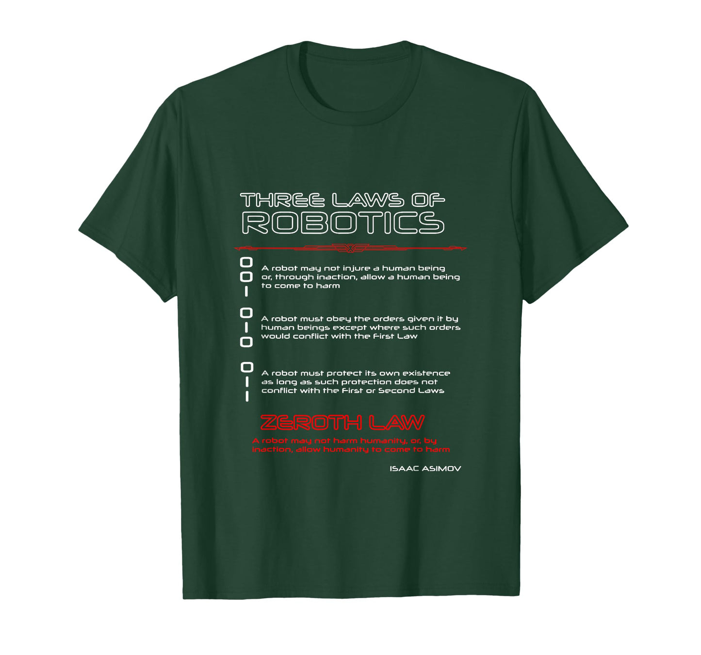 THREE LAWS OF ROBOTICS & THE ZEROTH LAW T-Shirt
