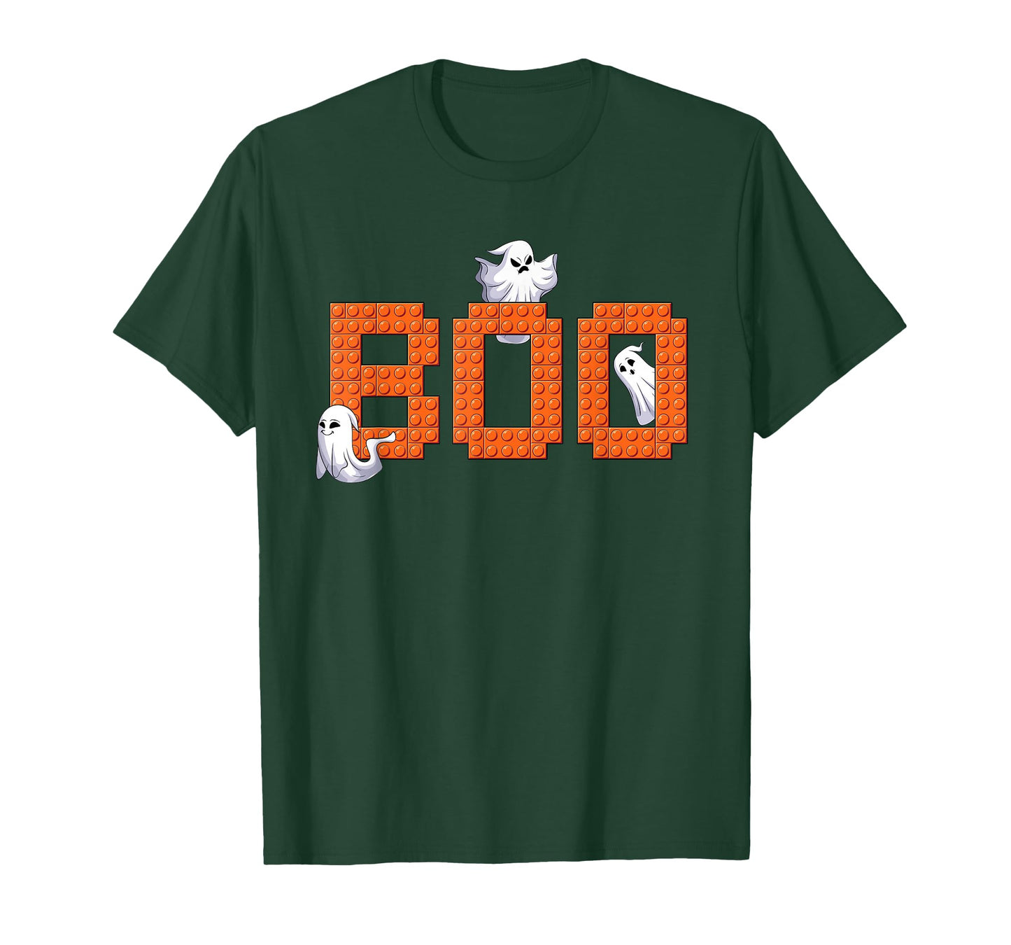 Halloween Master Builder Boo ghost Building Blocks Bricks T-Shirt