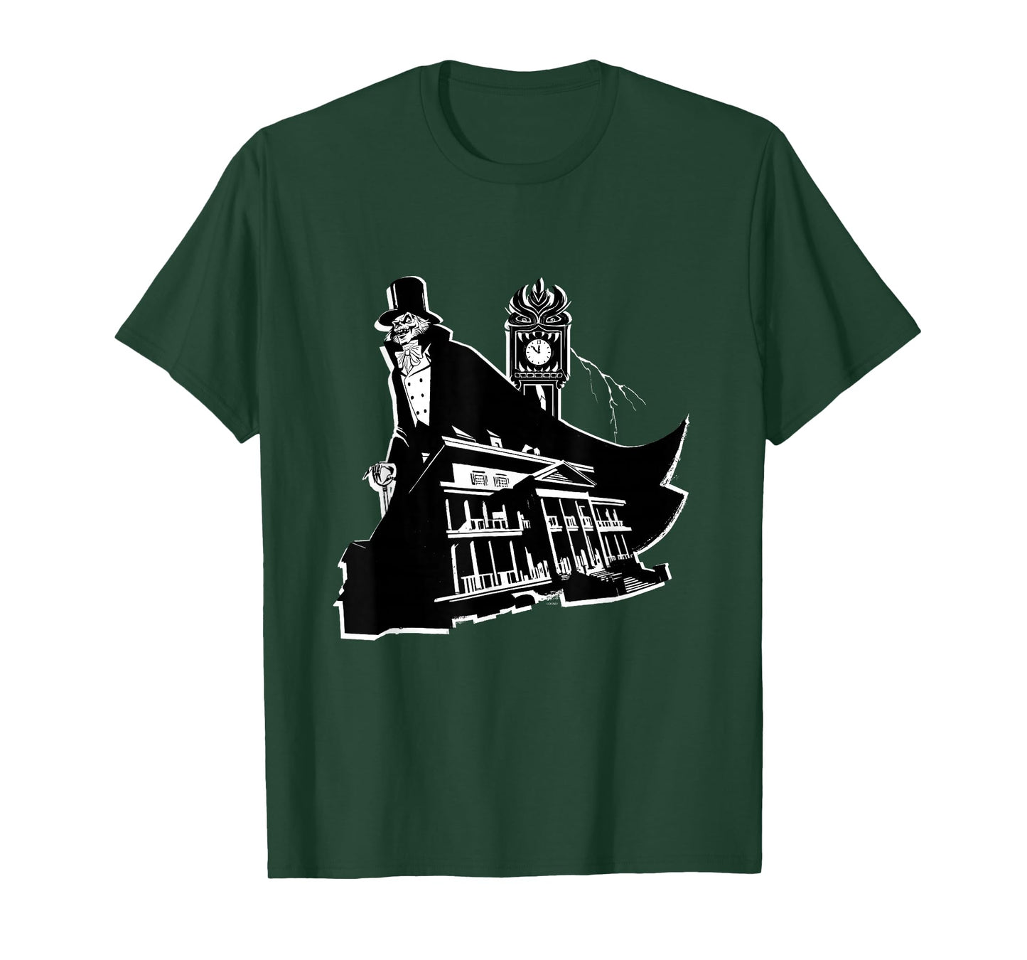 Disney Haunted Mansion Movie Hatbox Ghost Grandfather Clock T-Shirt
