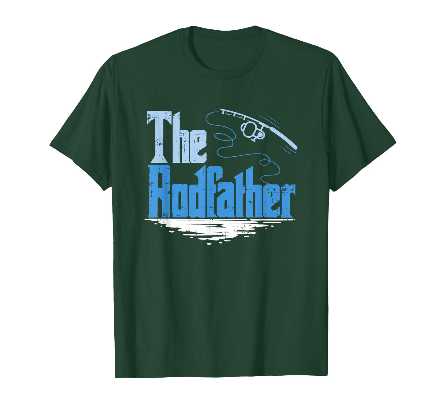 The Rodfather Funny Fishing Parody T-Shirt T-Shirt Small