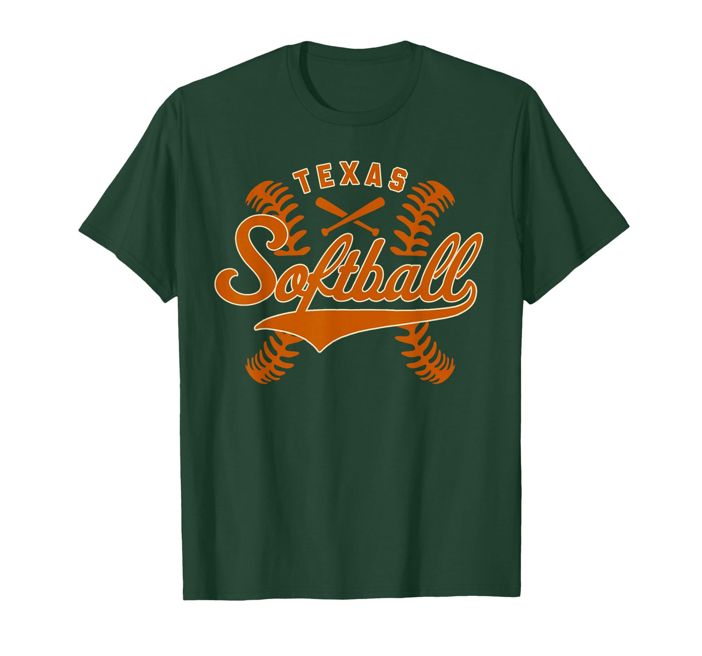 Texas Softball Vintage Mens Kids Team Retro Softball Fan T-Shirt