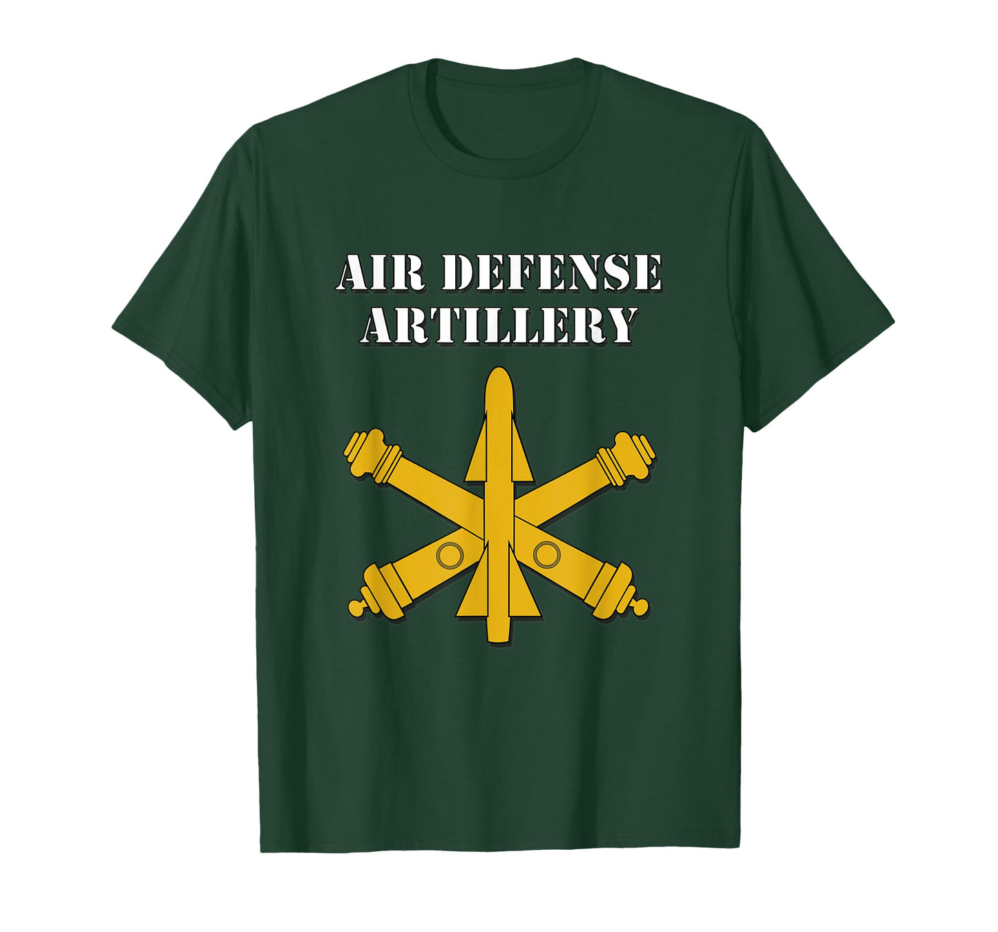 Air Defense Artillery w/Crossed Cannons and Missile Shirt T-Shirt