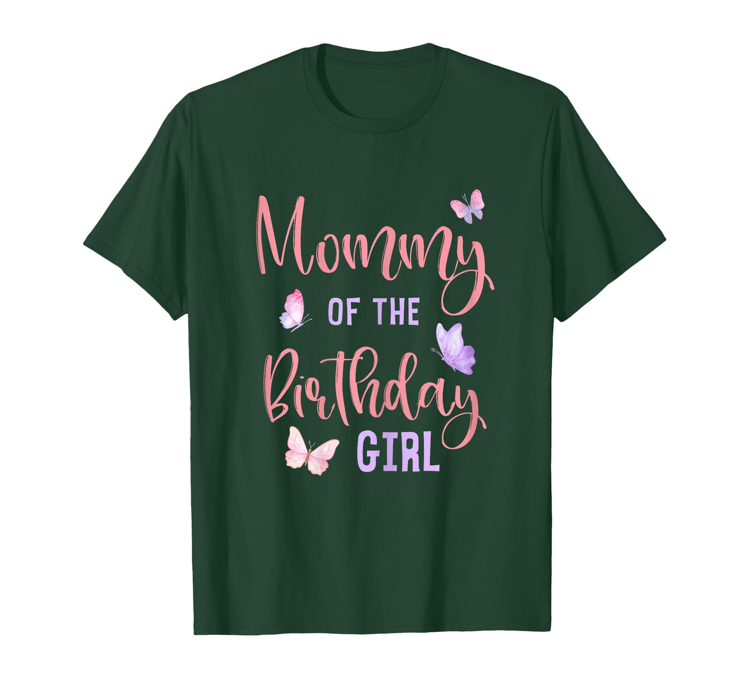 Mommy of The Birthday Girl Butterfly Party Matching Family T-Shirt