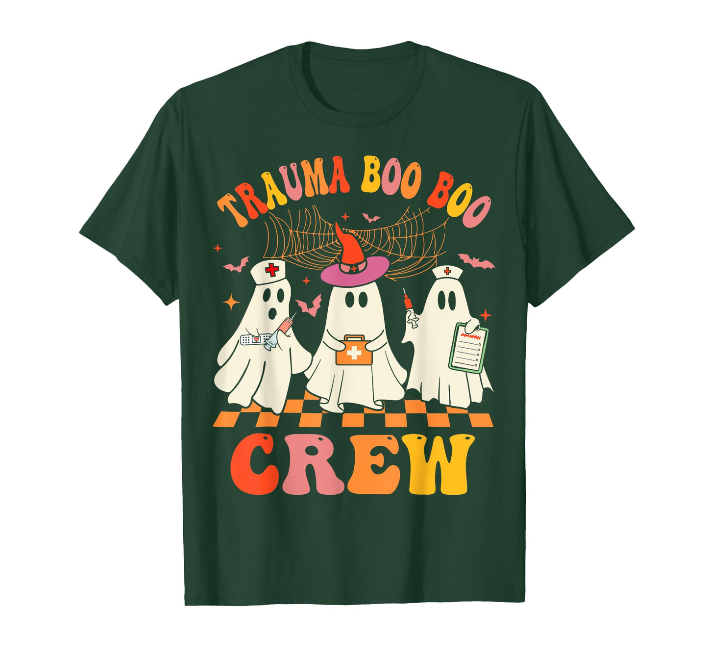 Groovy Trauma Boo Crew Funny Halloween Nurse T-Shirt
