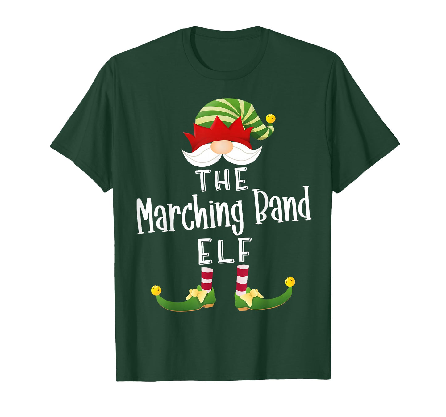 Marching Band Elf Group Christmas Funny Pajama Party T-Shirt