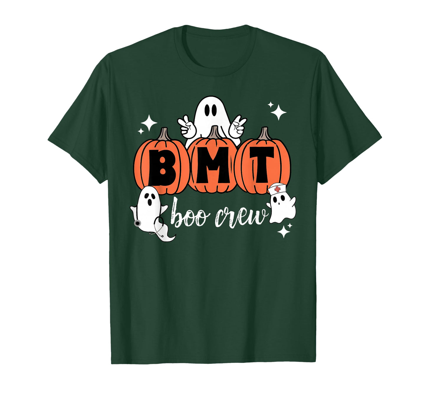 BMT Boo Crew Halloween Ghost Bone Marrow Transplant Nurse T-Shirt