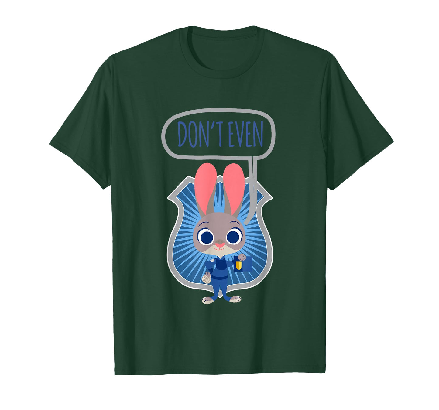 Disney Zootopia Judy Hopps Don't Even Bunny Officer Badge T-Shirt