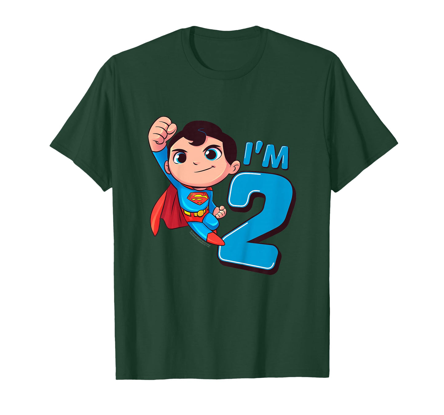 Kids Superman 2nd Birthday Cute I'm 2 T-Shirt