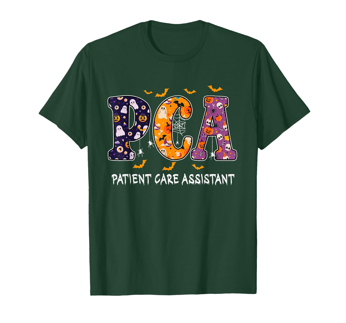PCA Halloween Nurse PCA Cute Health Worker Halloween Pattern T-Shirt