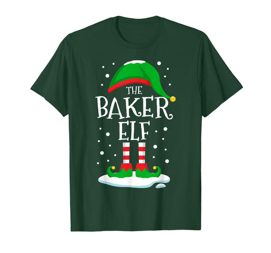 The Baker Elf Christmas Family Matching Xmas Baking Funny T-Shirt