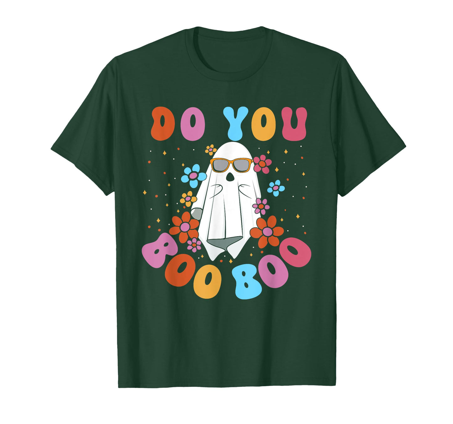 Cute Ghost Do You Boo Boo Groovy Funny Halloween Mens Womens T-Shirt