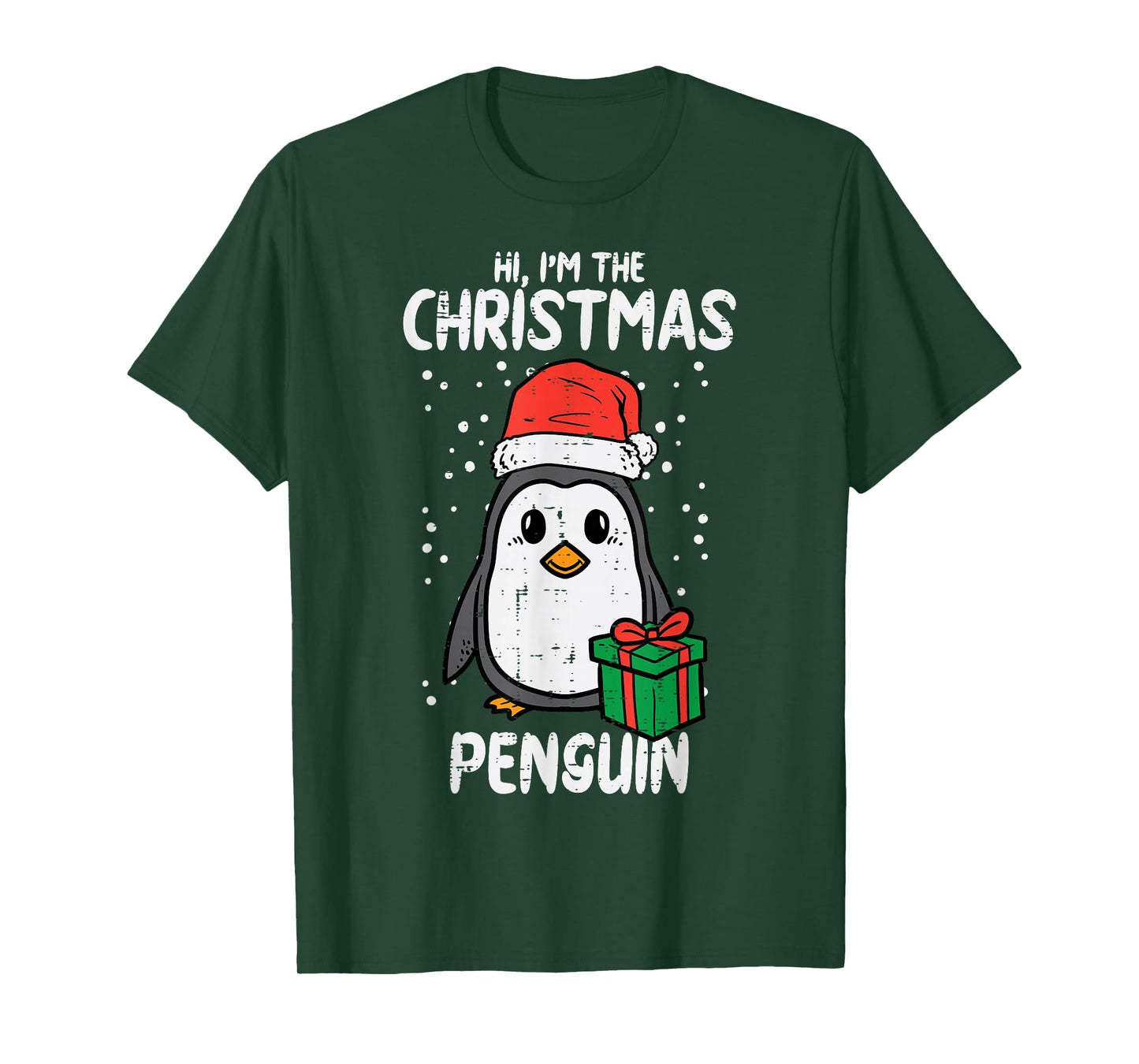 Christmas Penguin Santa Cute Xmas Men Women Boys Girls Kids T-Shirt