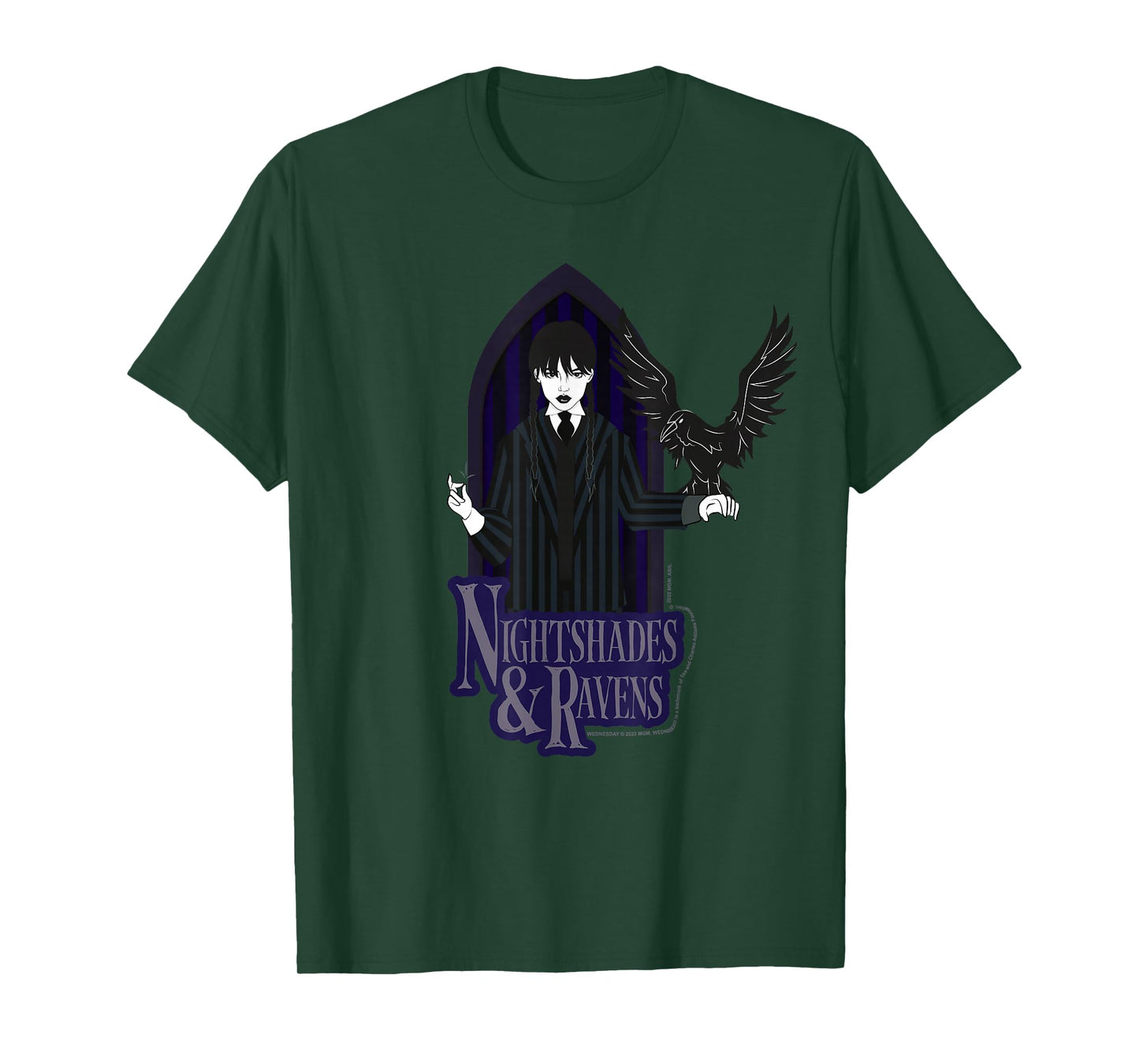 Wednesday Nightshade & Ravens Poster T-Shirt