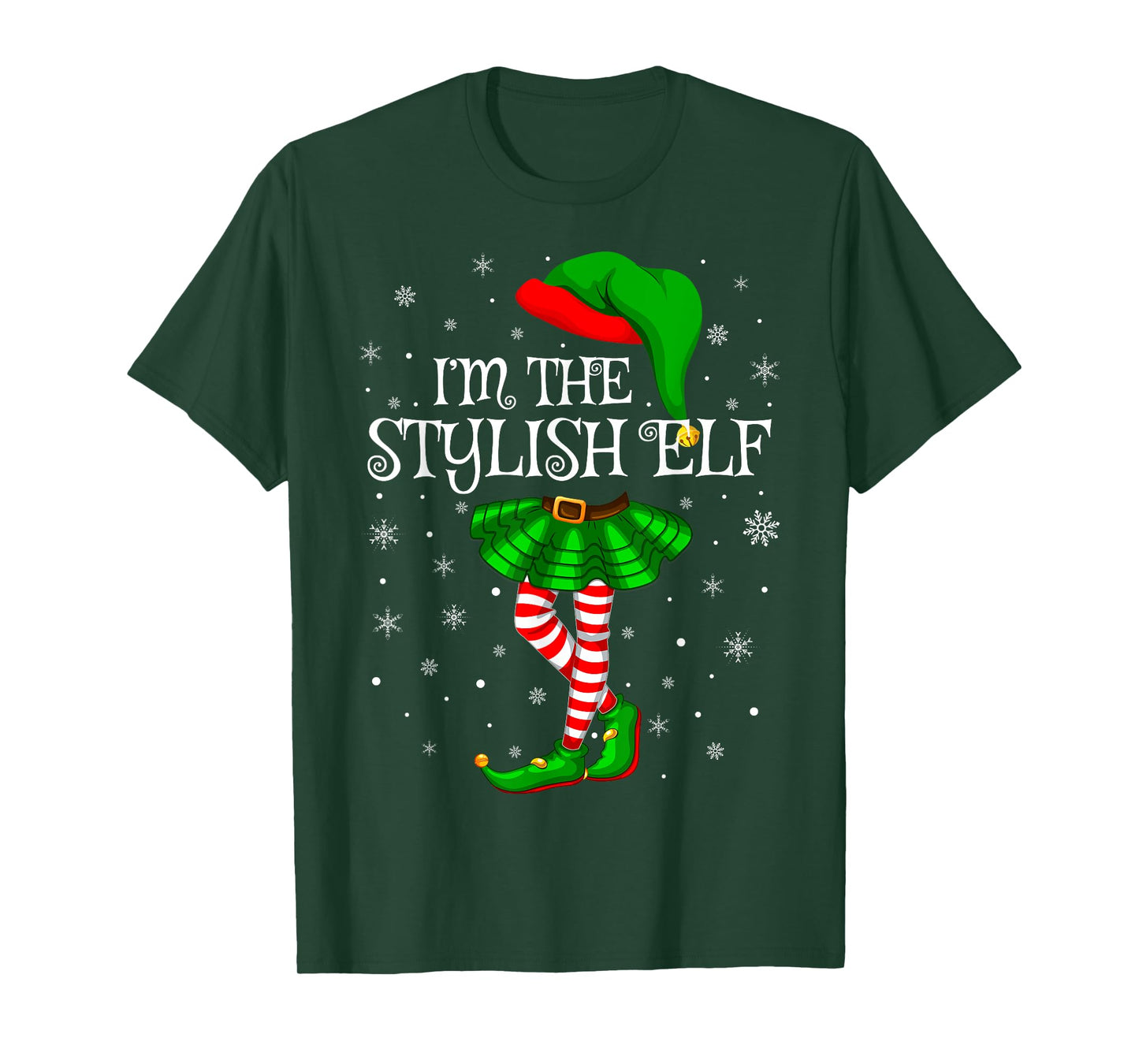 Matching Family Group I'm The Stylish Elf Christmas T-Shirt