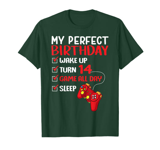 14. Perfect Birthday Player, the 14 Year Old T-Shirt