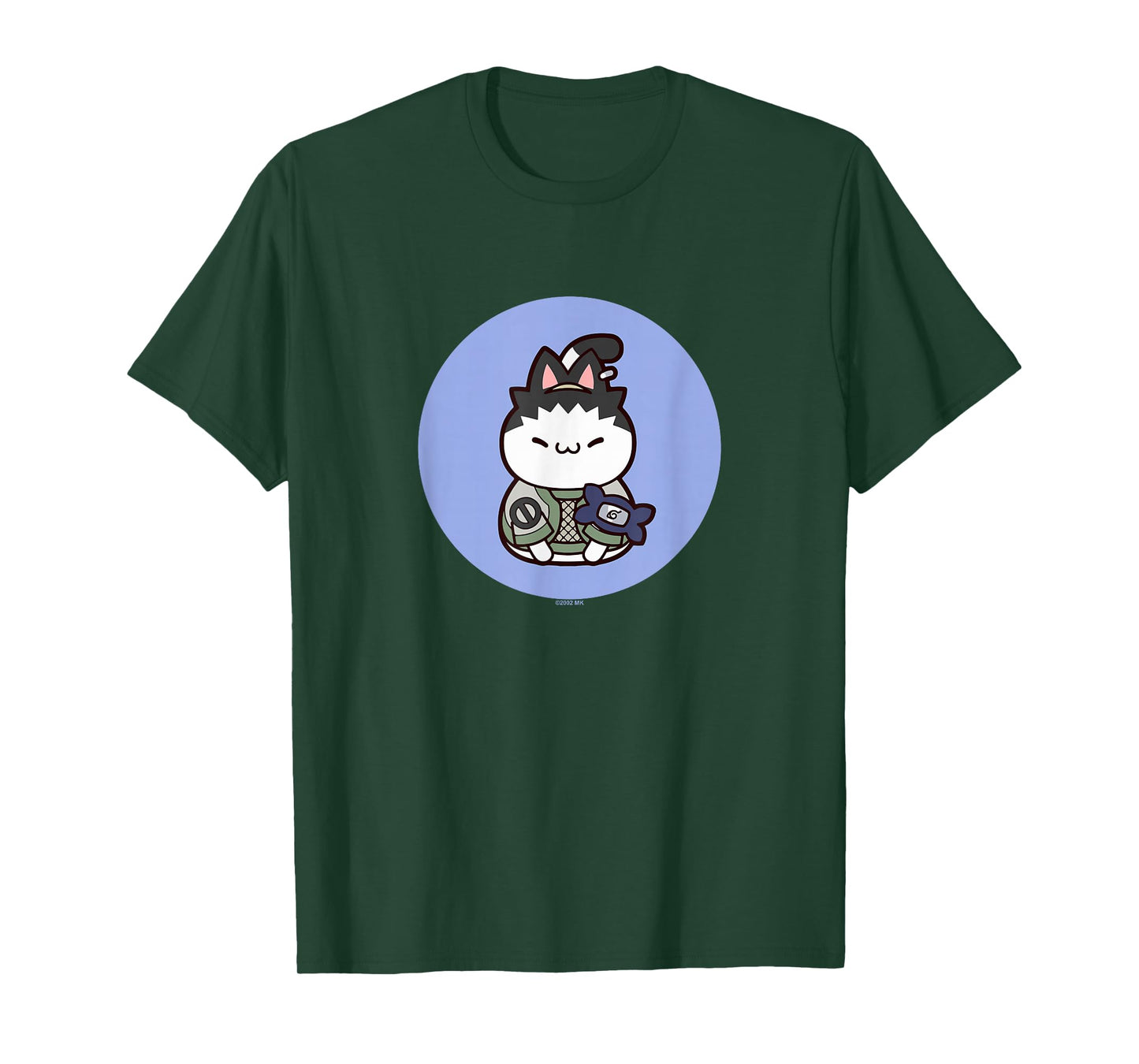 Nyaruto Cute Shikamaru Nara Cat Circle Big Chest Portrait T-Shirt