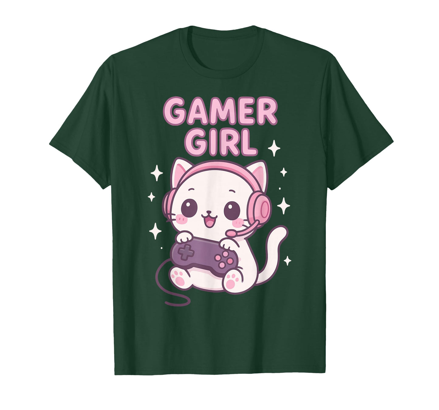 Gamer Girl Cat T-Shirt