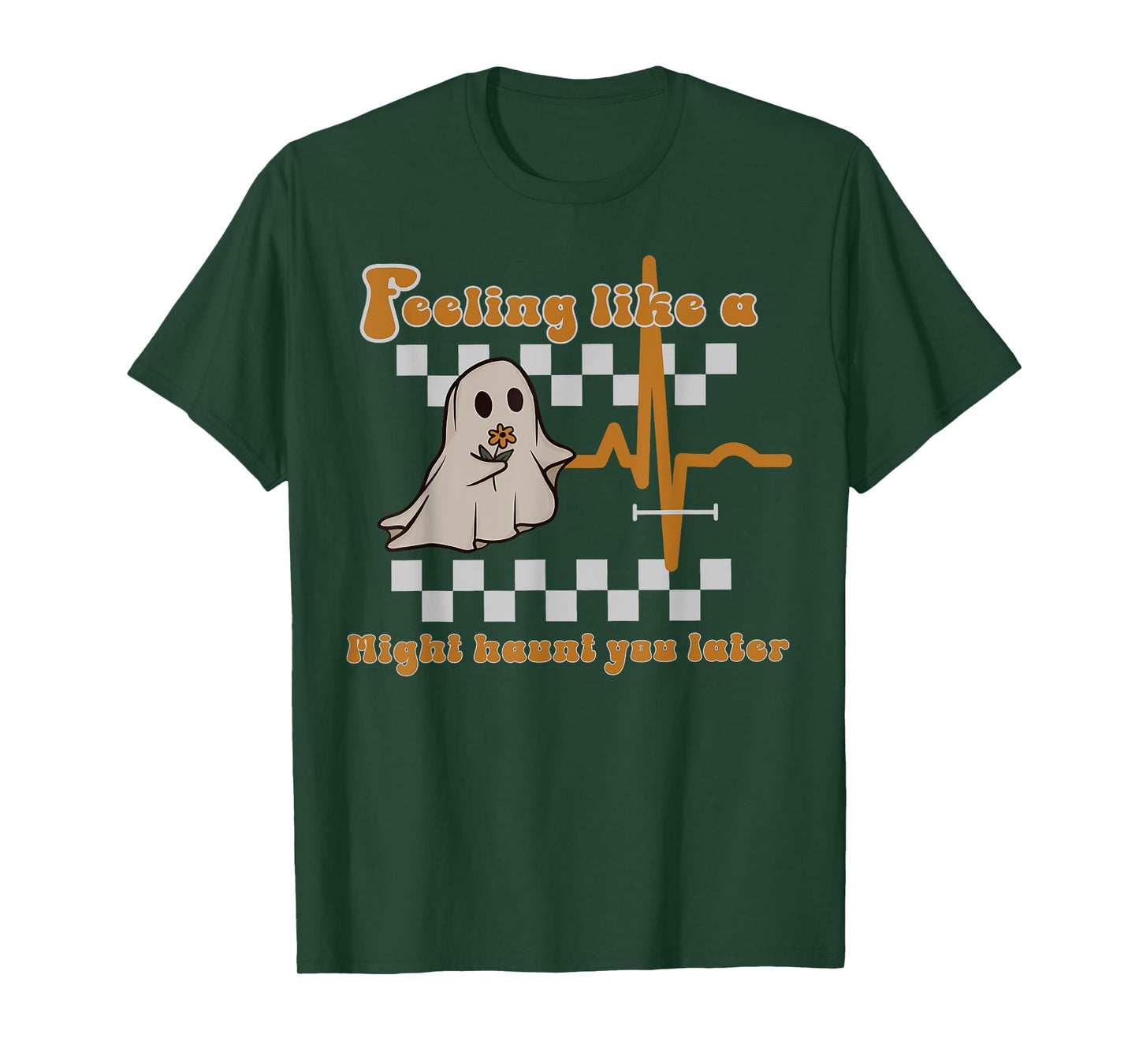 Feeling Like A QT Ghost Halloween Cardiac Telemetry Tech T-Shirt