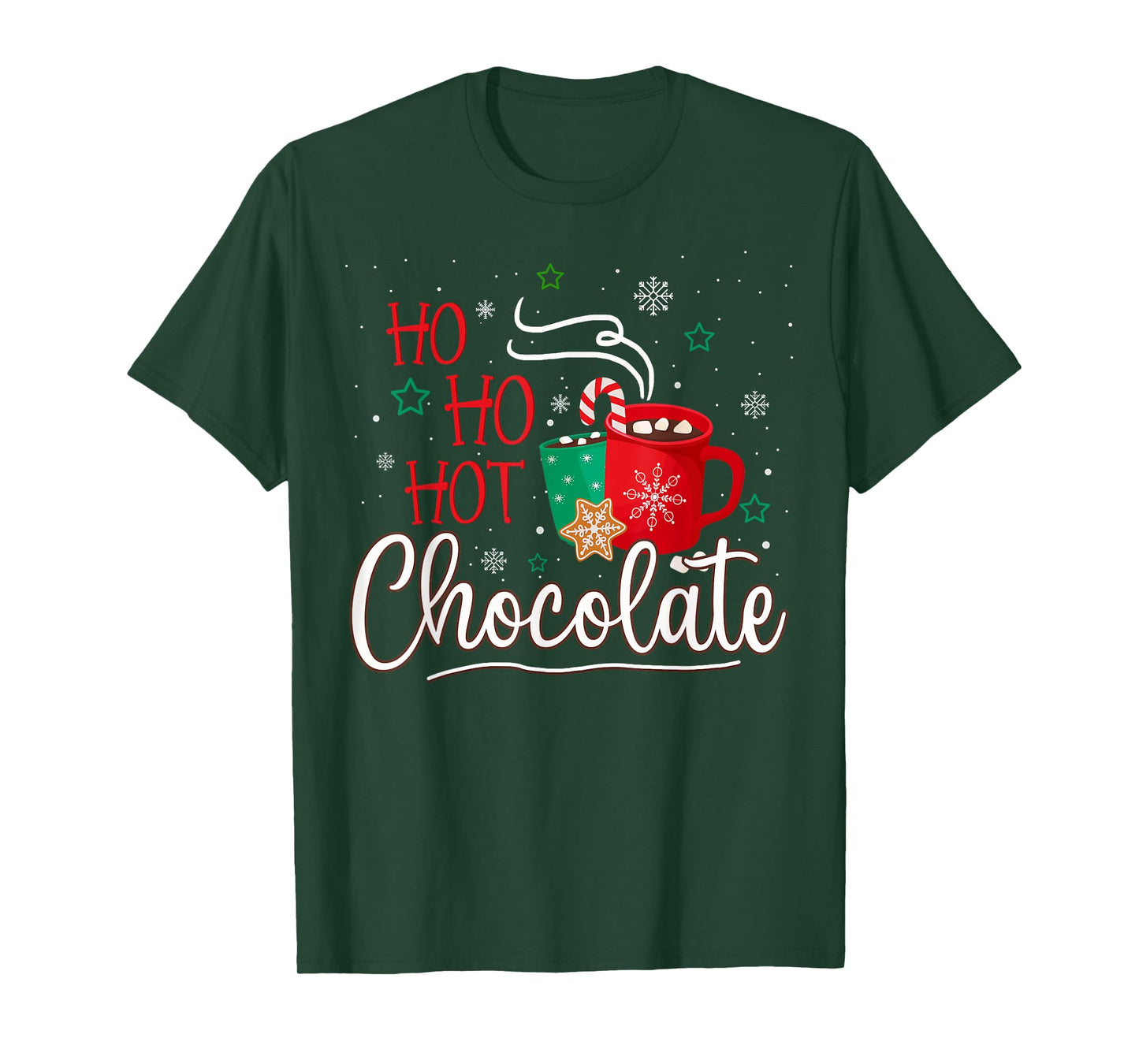 Christmas Mugs Cocoa Lover Ho Ho Hot Chocolate Ugly Sweater T-Shirt
