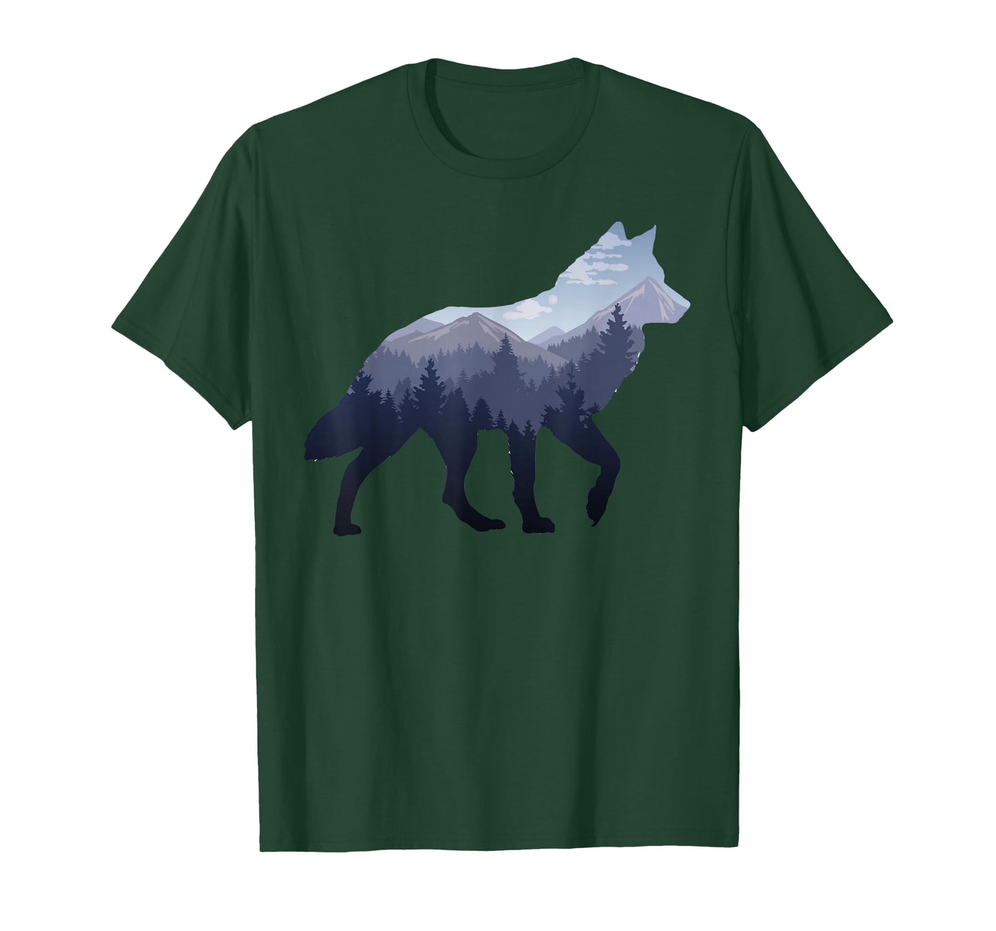 Lone Wolf Survives The Mountain Silhouette Art T-Shirt T-Shirt