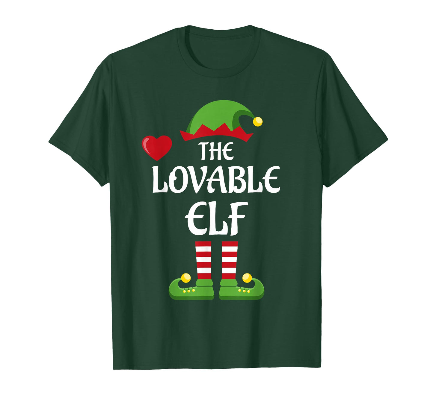 Lovable Elf Family Matching Group Christmas Love T-Shirt