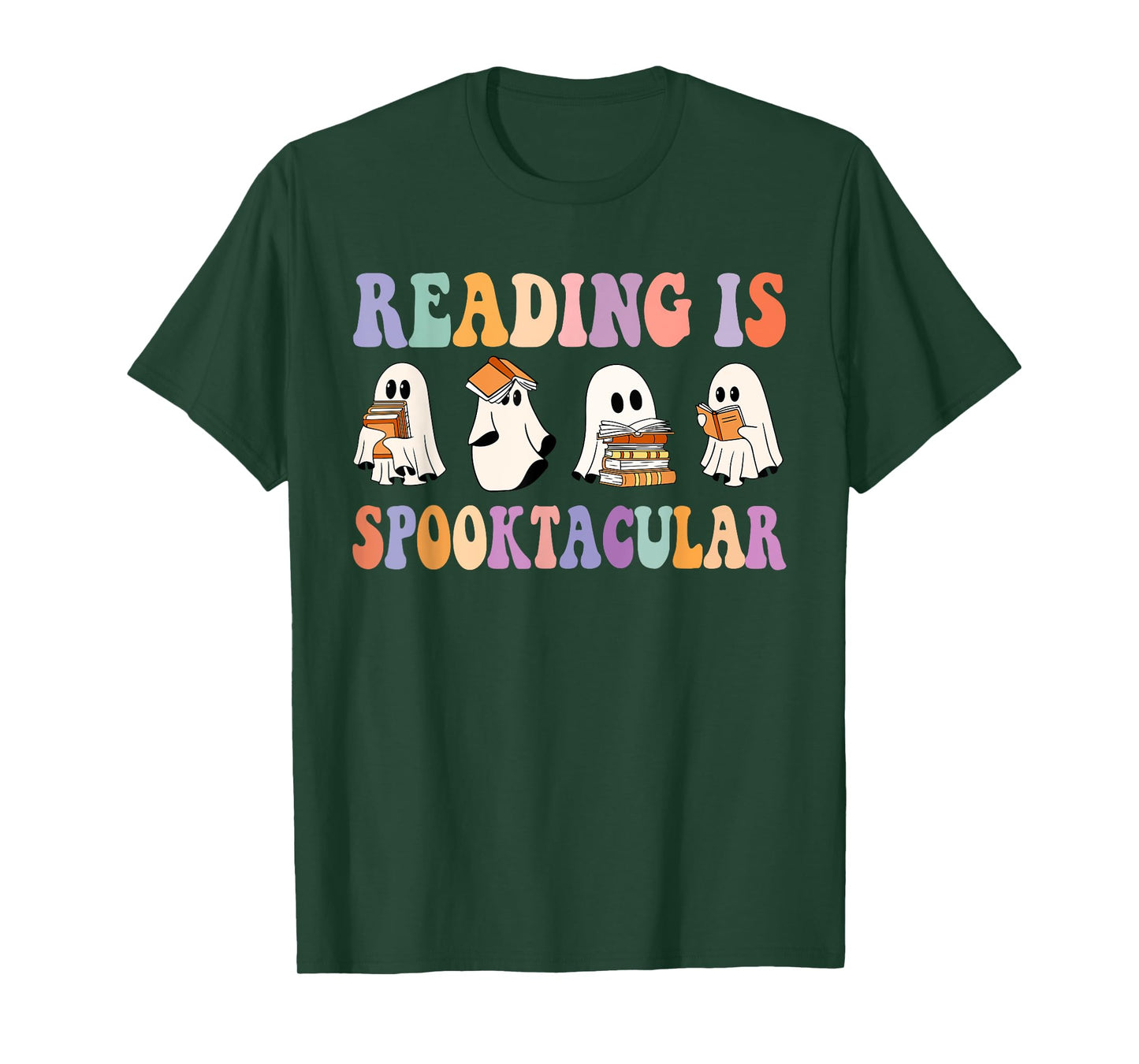 Ghost Reading Is Spooktacular Halloween Ghost Reading Books T-Shirt