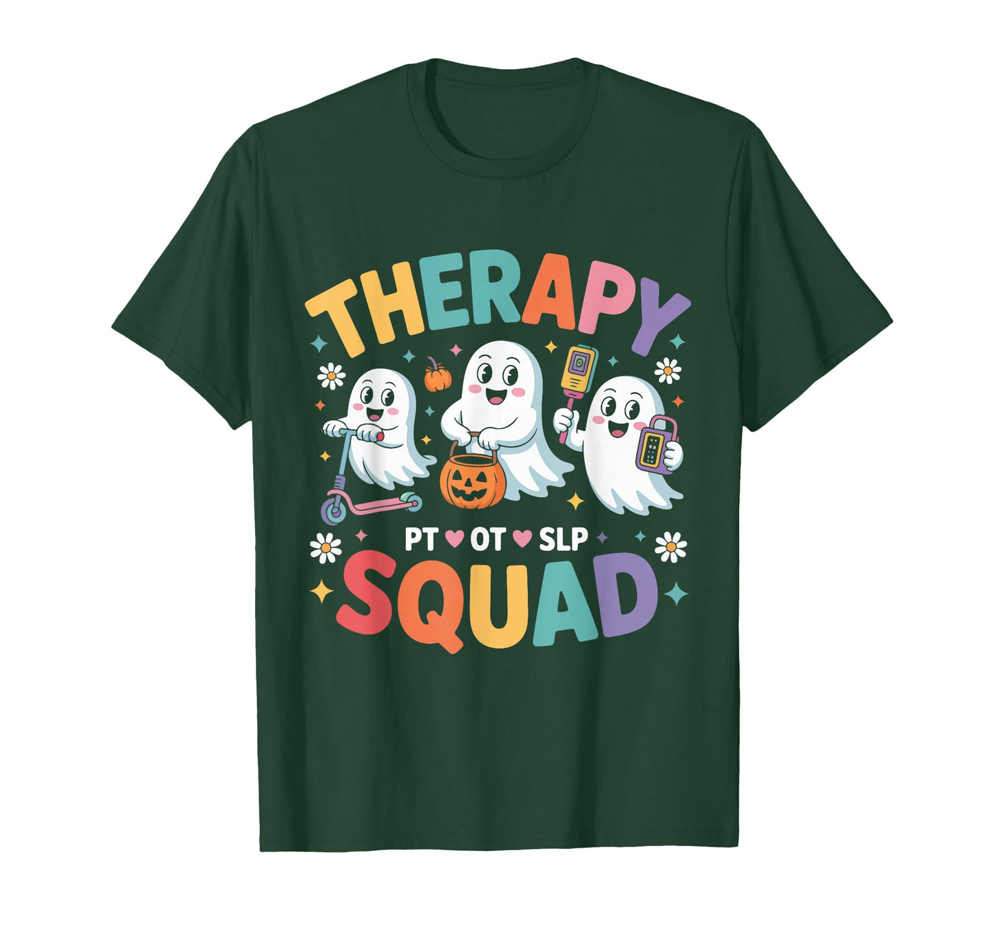 Cute Therapy Squad Ghosts PT OT SLP Halloween Costume T-Shirt