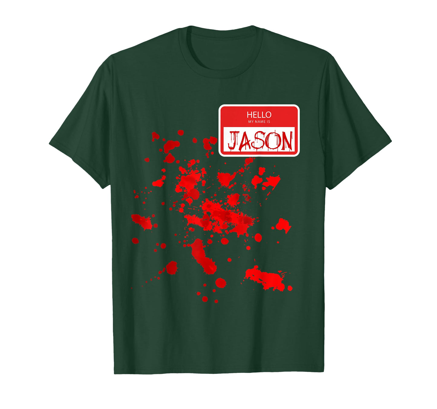 Hello my Name is Jason Blood DIY Halloween Party Costume Tee T-Shirt