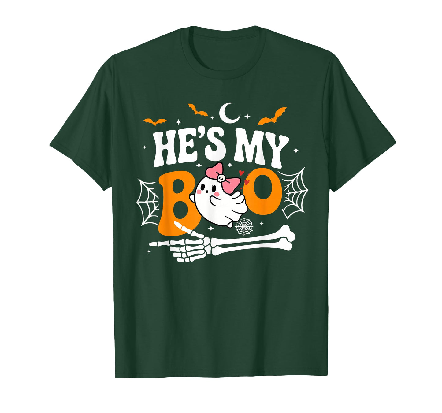 He's My Boo Ghost Matching Halloween Couple Girlfriend T-Shirt