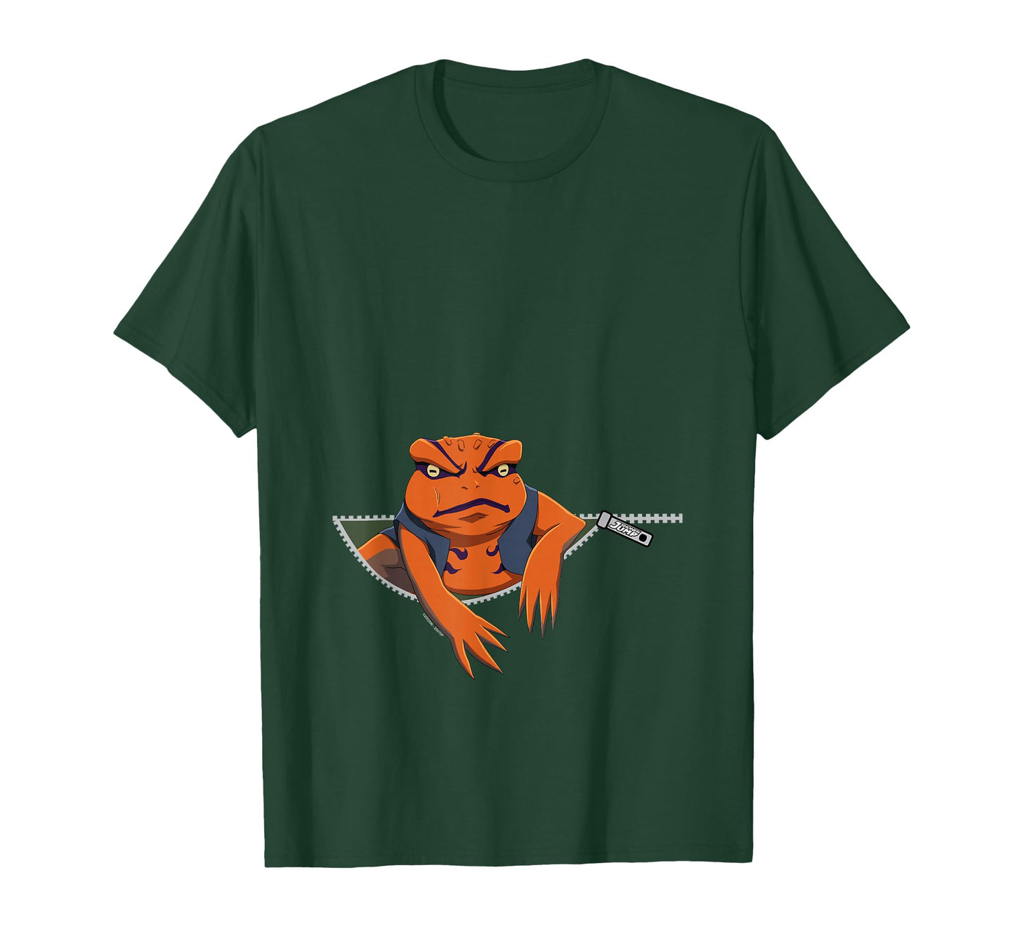 Naruto Shippuden Gamakichi Toad in Zipper Anime T-Shirt
