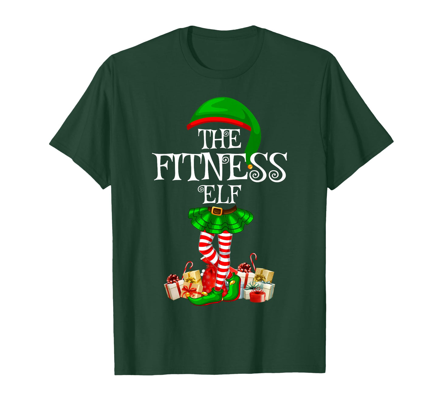Matching Family Funny The Fitness Elf Christmas T-Shirt
