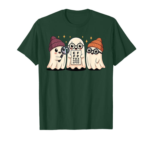 Optometry Halloween Spooky Ophthalmologist Funny Eye Doctor T-Shirt
