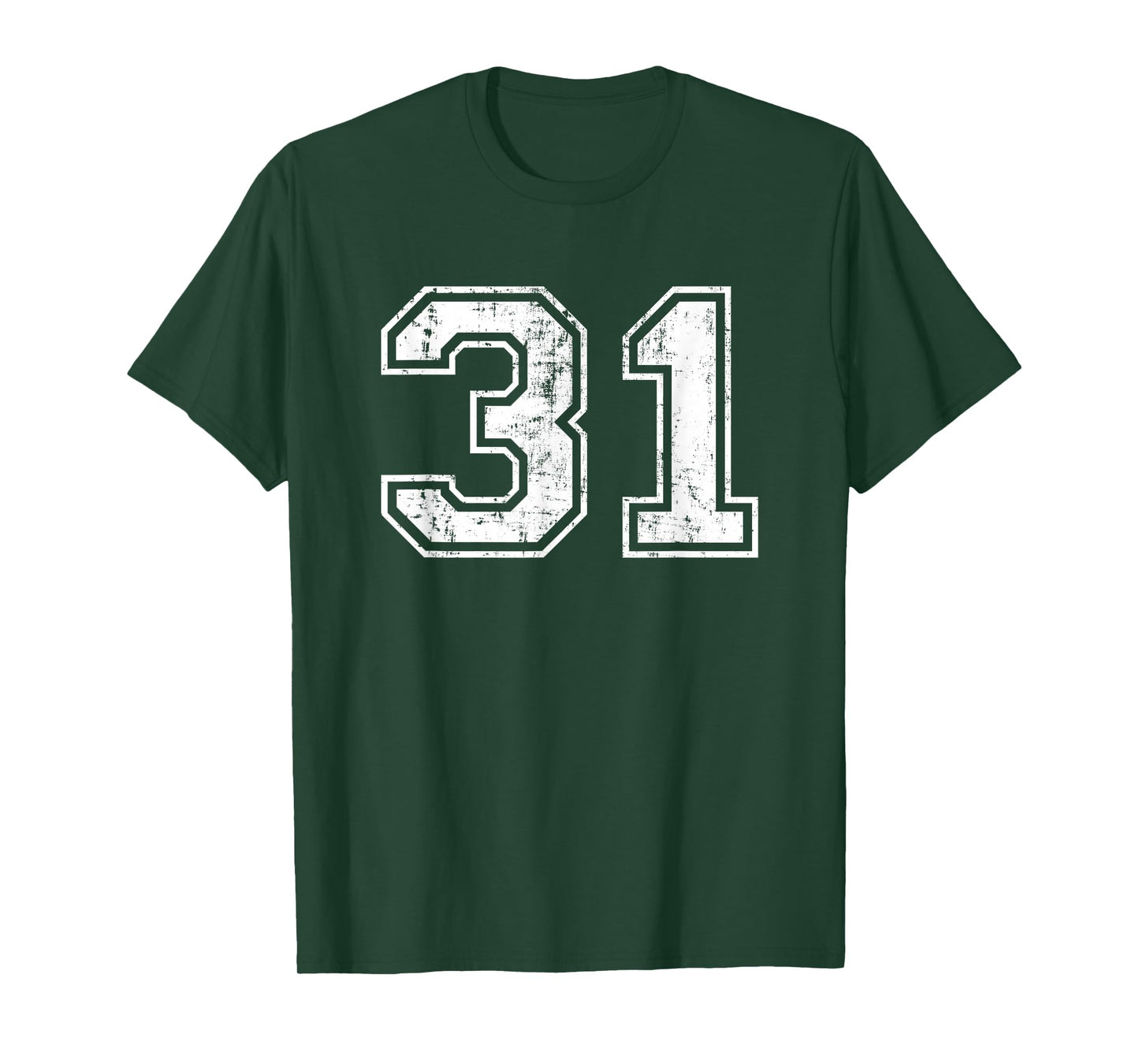 Number 31 Distressed Vintage Thirty One Sports Team Practice T-Shirt