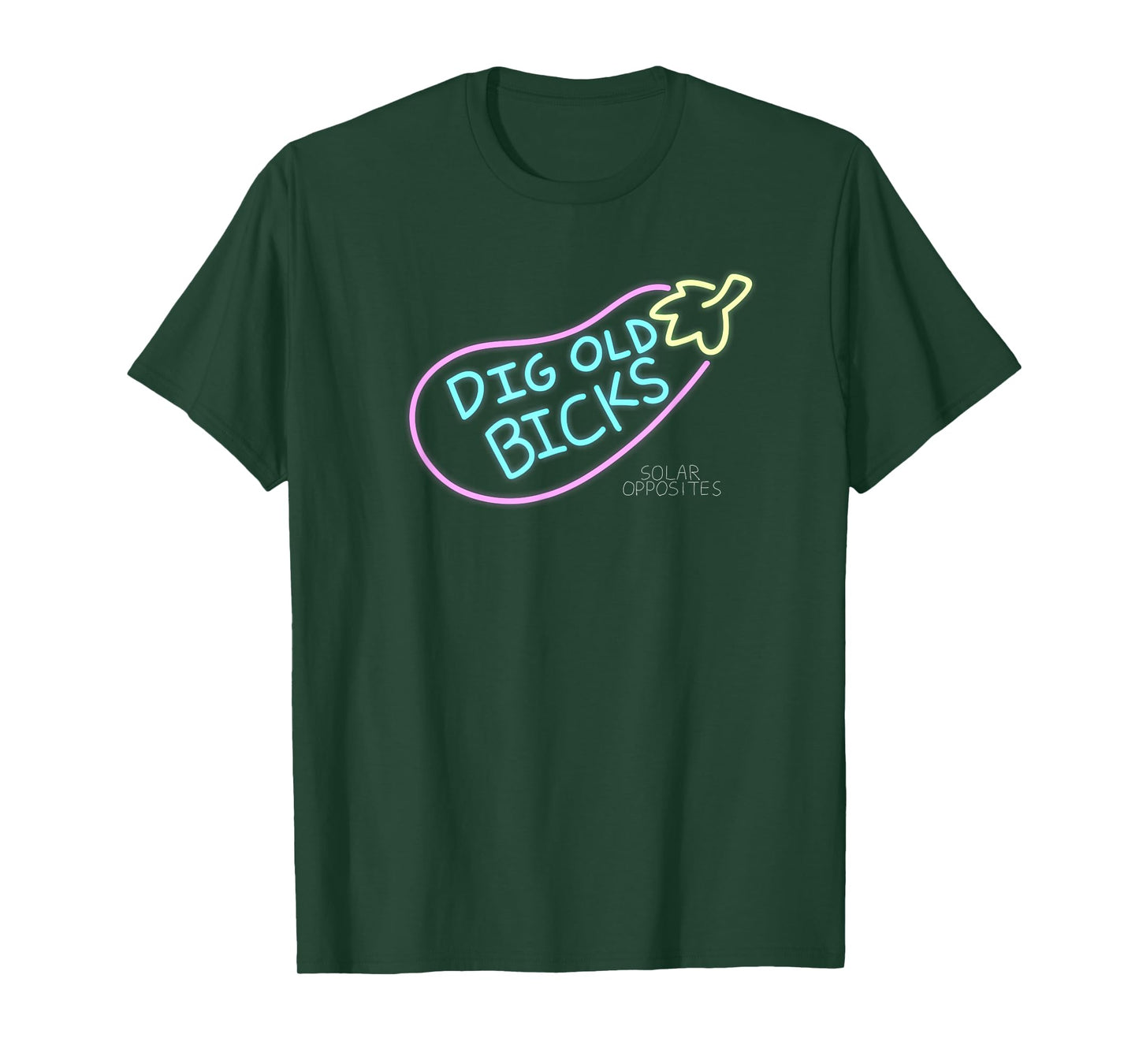 Solar Opposites Dig Old Bicks Neon Sign T-Shirt