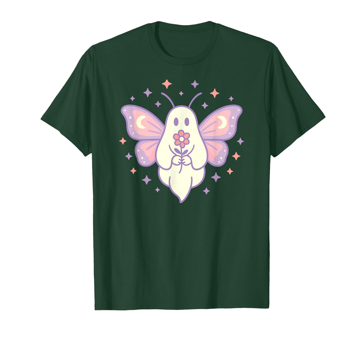 Cute Ghost Kawaii Pastel Fairycore Aesthetic Halloween T-Shirt