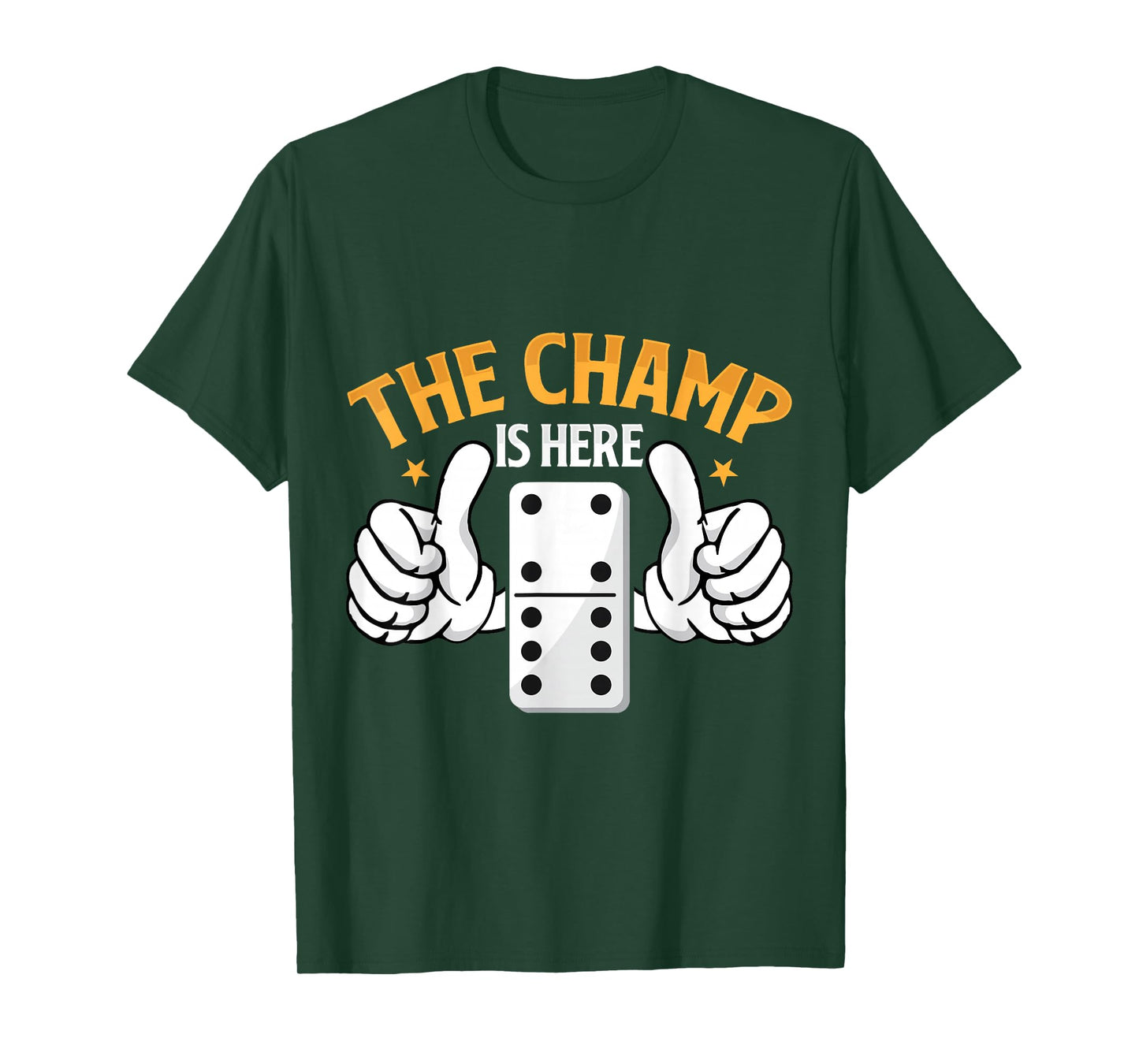 The Champ Is Here Dominoes King Domino Player Tile Lover T-Shirt