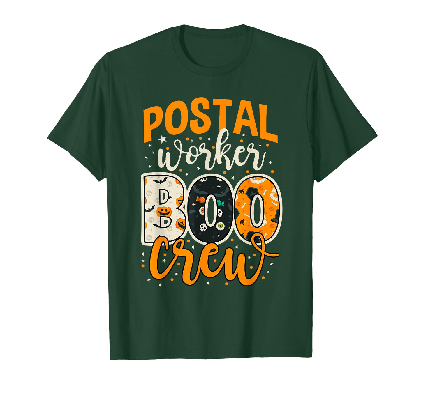 Postal Worker Boo Crew Funny Halloween Postal Worker T-Shirt