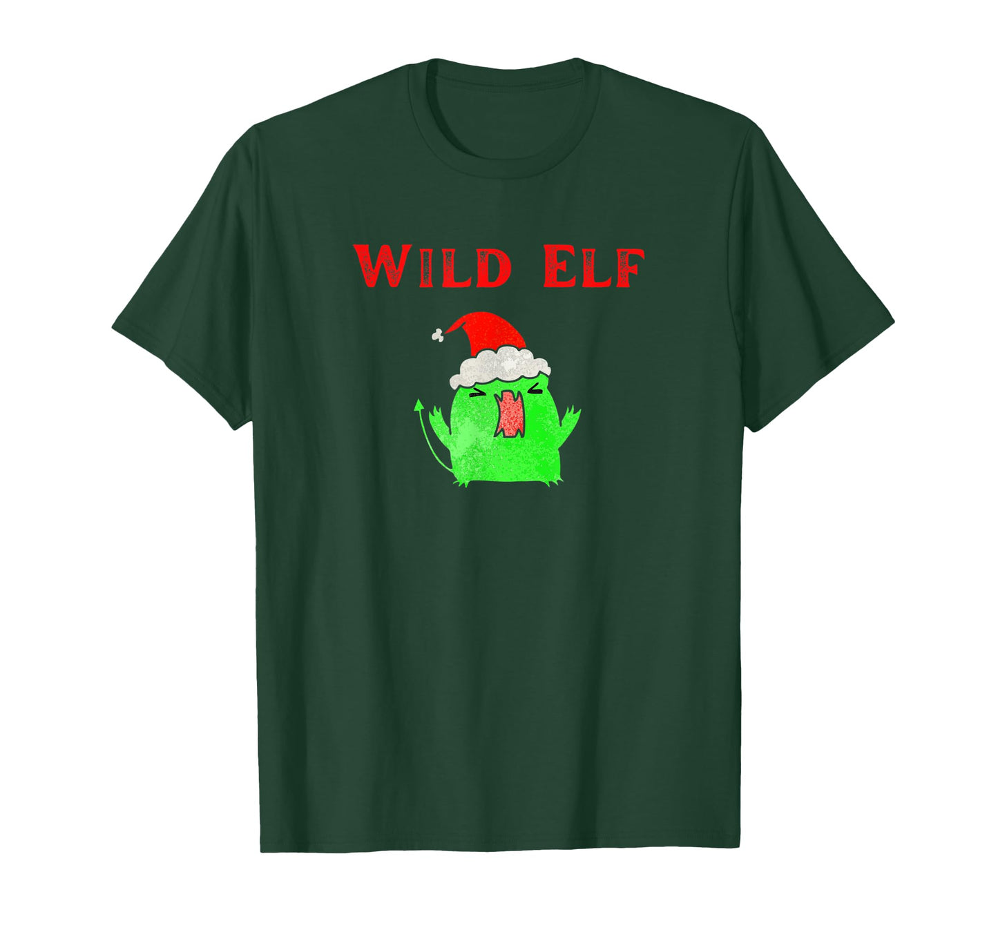 Wild Christmas Elf Funny Grab Idea Yankee Swap T-Shirt