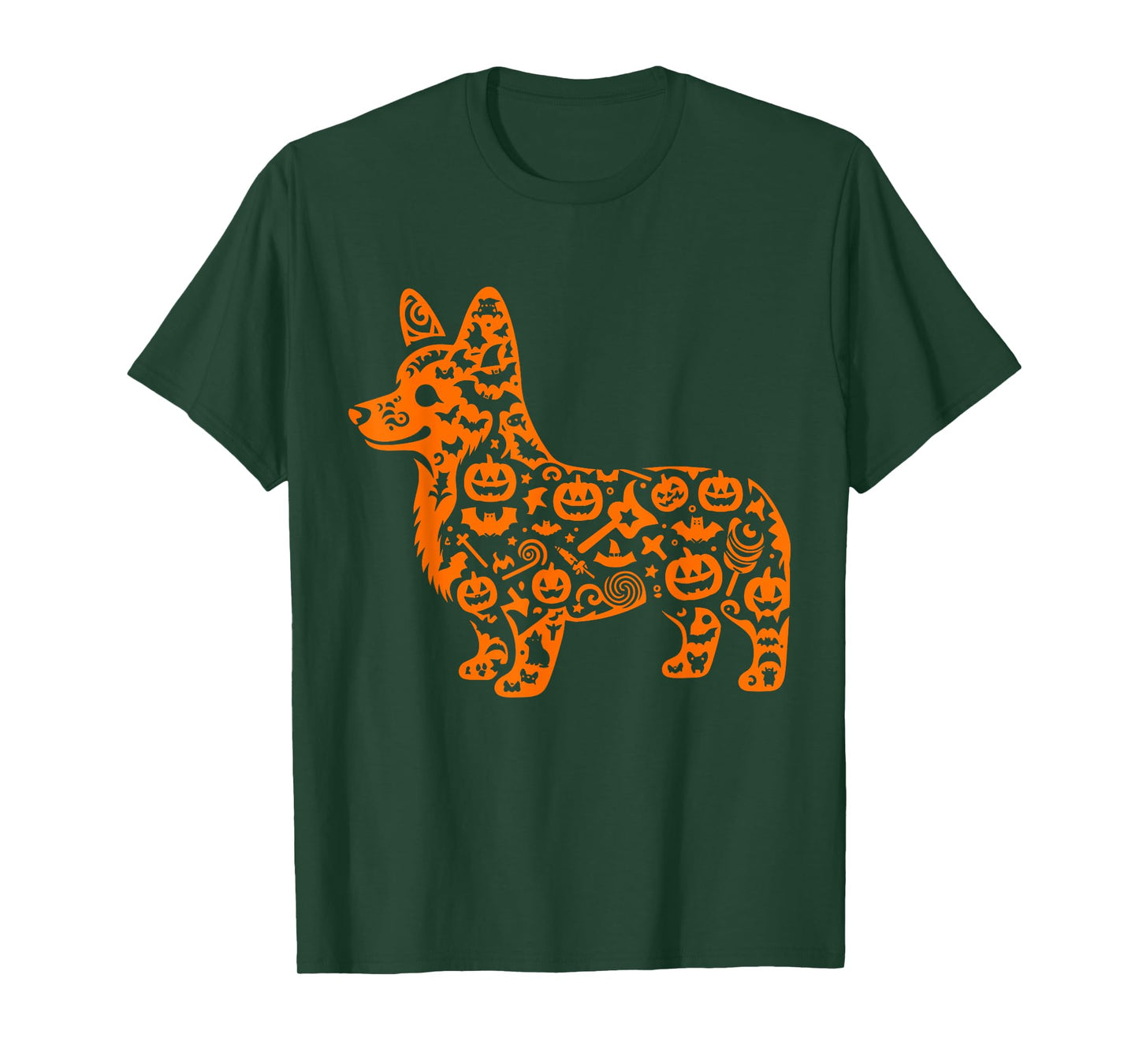 Funny Pumpkin Corgi Candy Halloween Mens Womens Kids T-Shirt