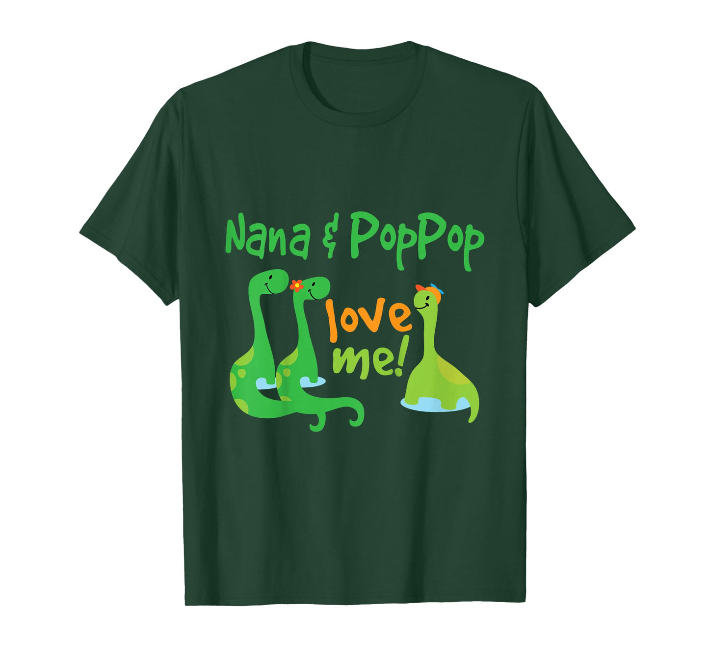 Kids Nana and PopPop Love Me Grandson Dinosaur T-Shirt