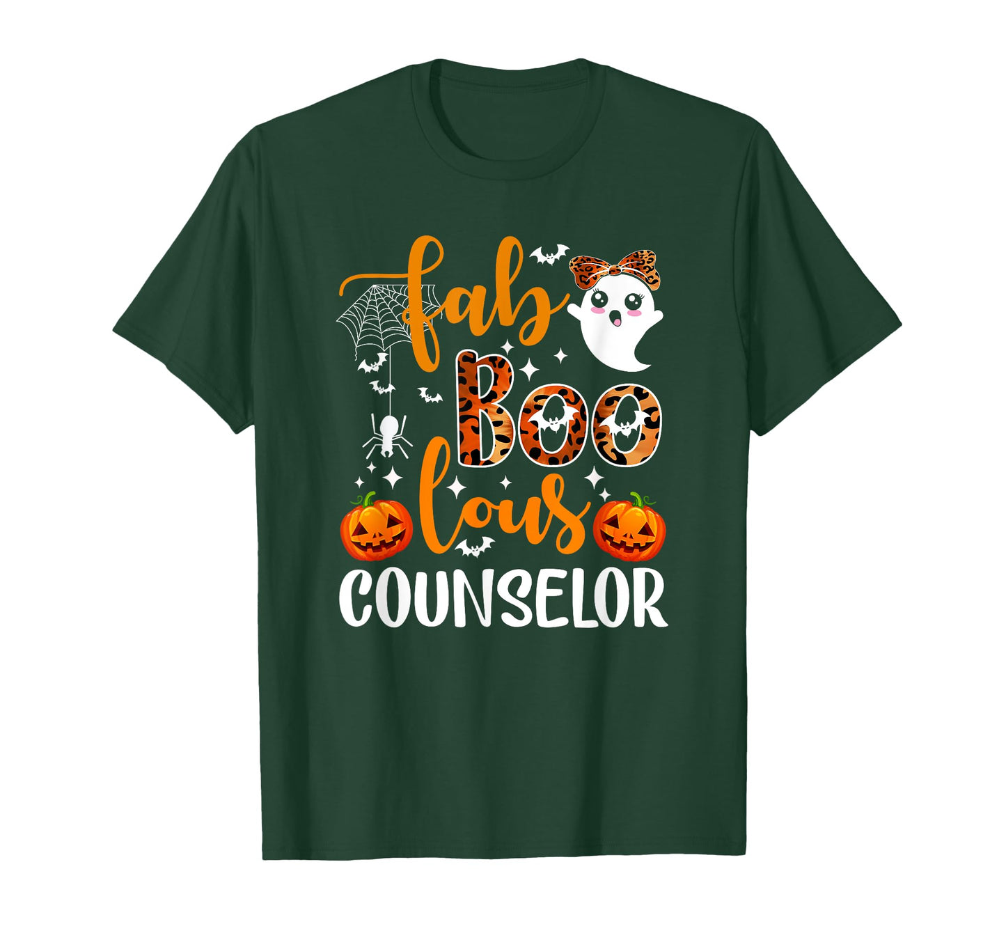 Cute Ghost Faboolous Counselor Funny Counselor Halloween T-Shirt