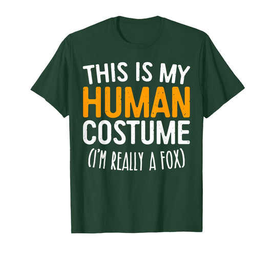 This Is My Human Costume I'm Really A Fox Shirt Adult Kids T-Shirt