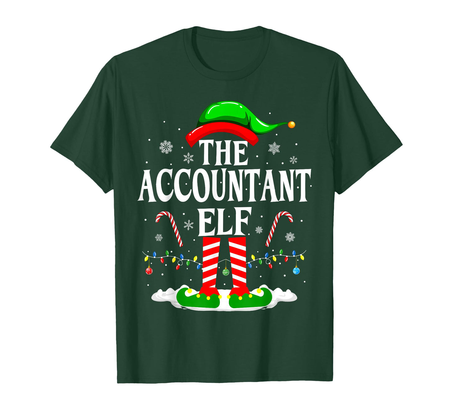 The Accountant Elf Xmas Funny CPA Christmas Accountant T-Shirt