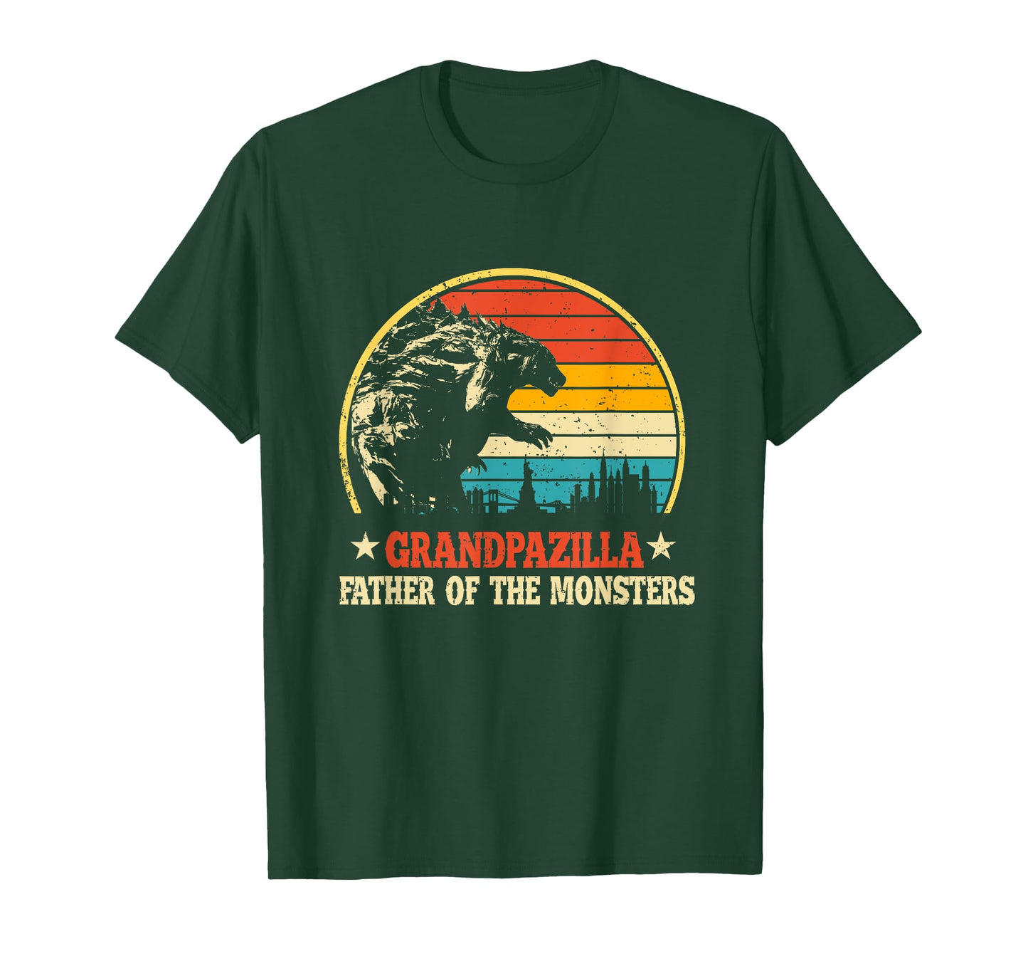 Grandpazilla Grandpa Of The Monsters Vintage Father's Day T-Shirt