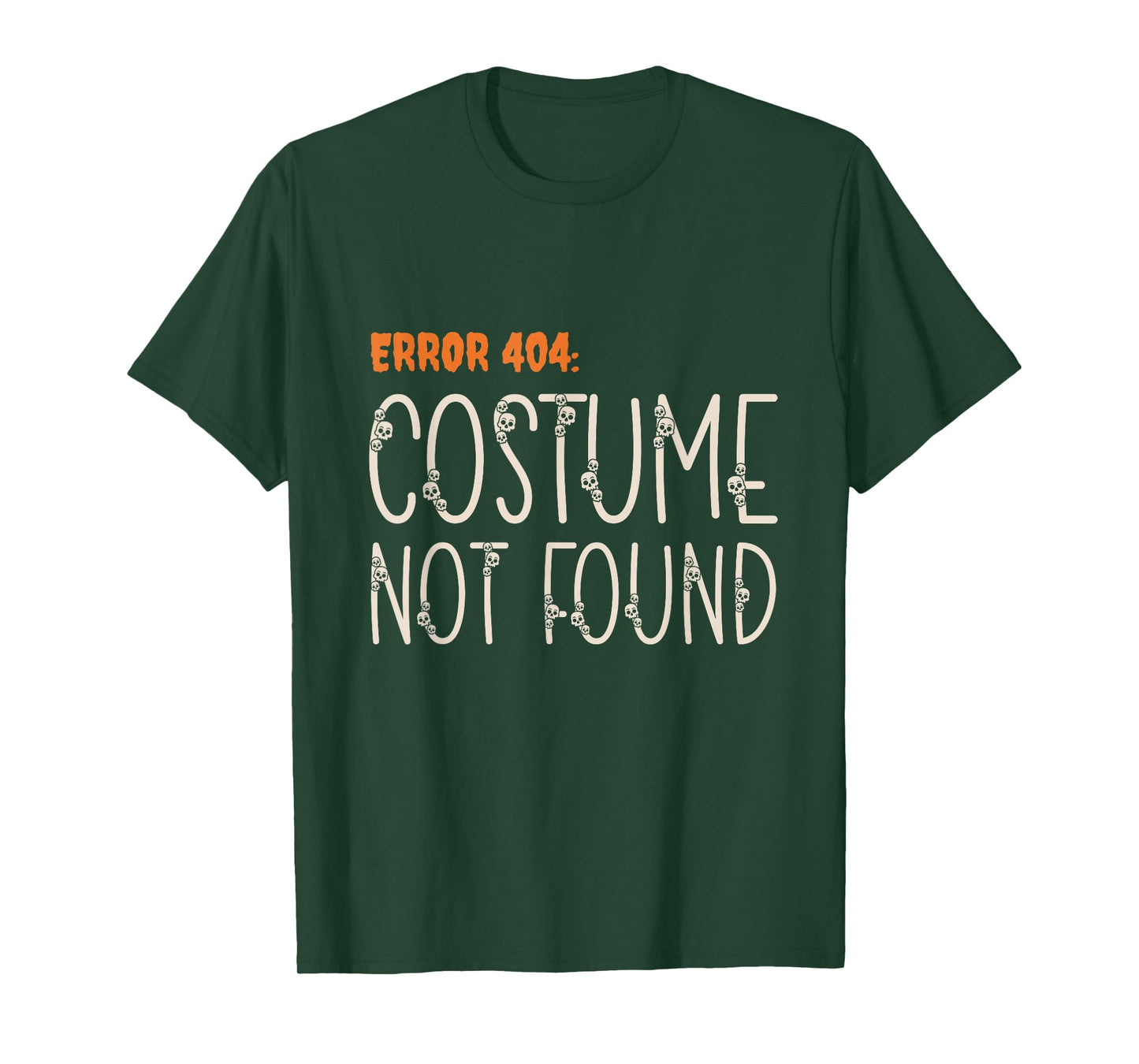 Error 404 Costume Not Found Outfit Funny Lazy Halloween T-Shirt