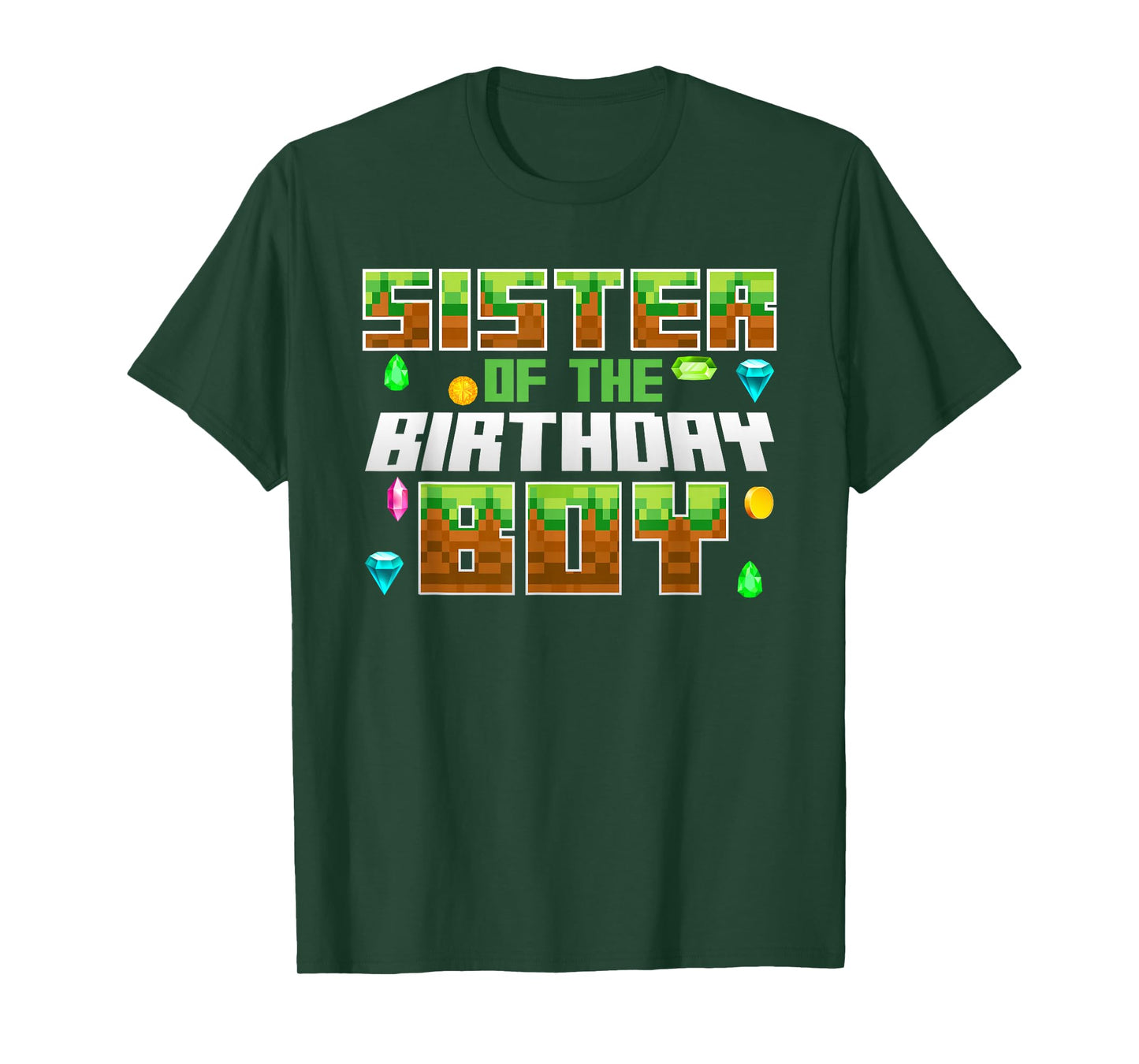 Sister Of The Birthday Boy Video Gamer Pixel Number T-Shirt