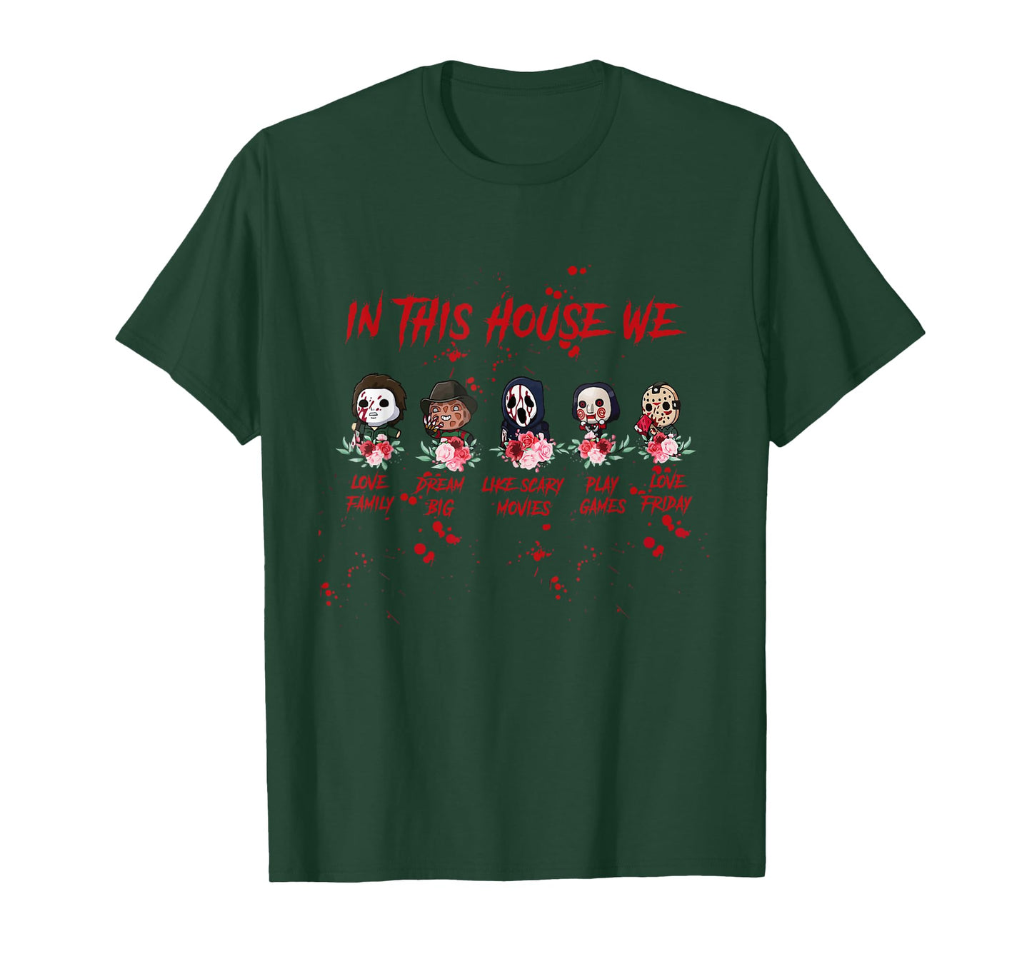 In This House We Love Halloween Family T-Shirt