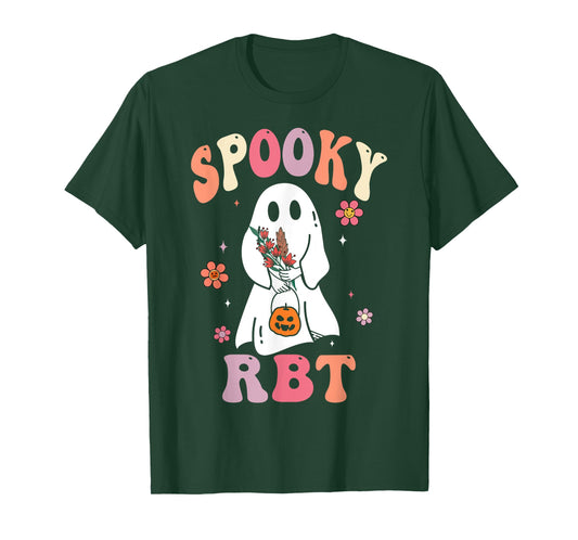 Retro Spooky Rbt Behavior Technician Halloween Rbt Therapist T-Shirt