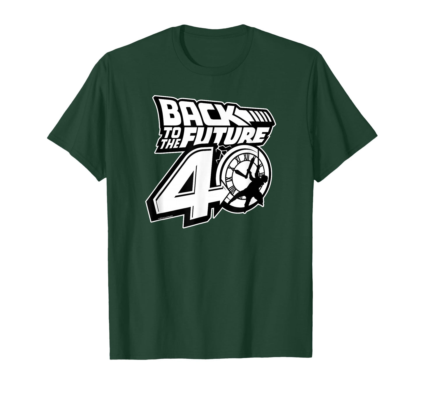 Back to The Future 40th Anniversary Logo Black and White T-Shirt
