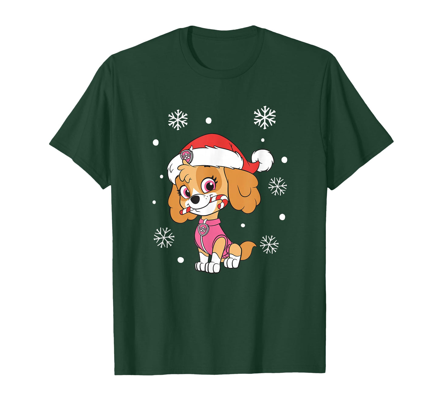 Paw Patrol Skye Christmas Hat and Candy Cane T-Shirt